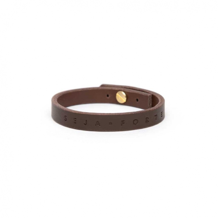 Pulseira Seja Forte Dark Brown