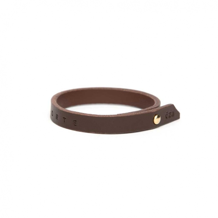 Pulseira Seja Forte Dark Brown