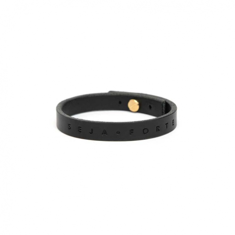 Pulseira Seja Forte Black