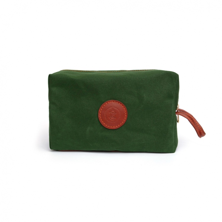 Necessaire Lona & Couro Musgo