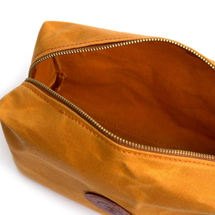 Necessaire Lona & Couro Mostarda